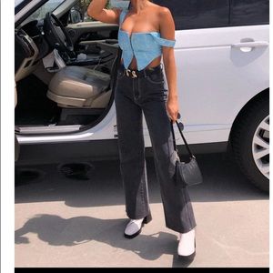 Princess Polly Boundless Denim Jeans Black